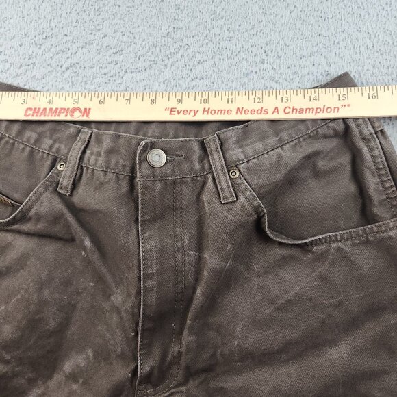 Carpenter Canvas Shorts Mens 34 Regular Hammer Loop Workwear Utility Faded Brown - Picture 3 of 11
